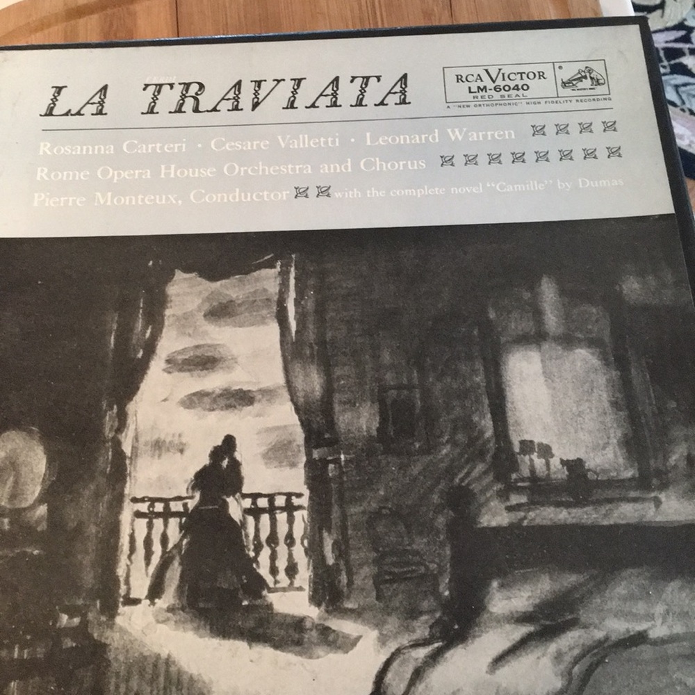 Vintage RCA 331/3 La Travista records & libretto